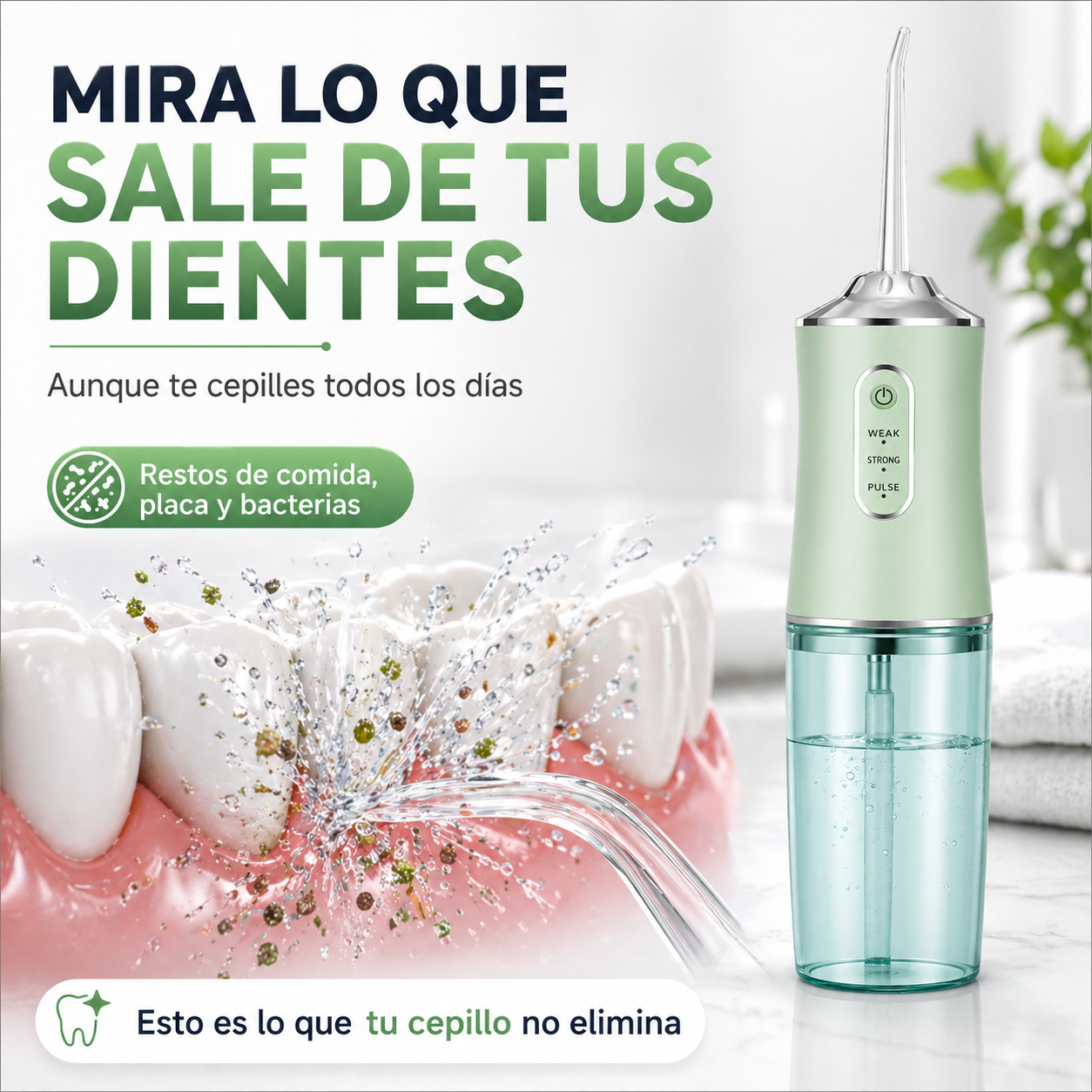Irrigador Bucal Portátil – Limpieza Profesional en Casa, Todos los Días 🦷✨