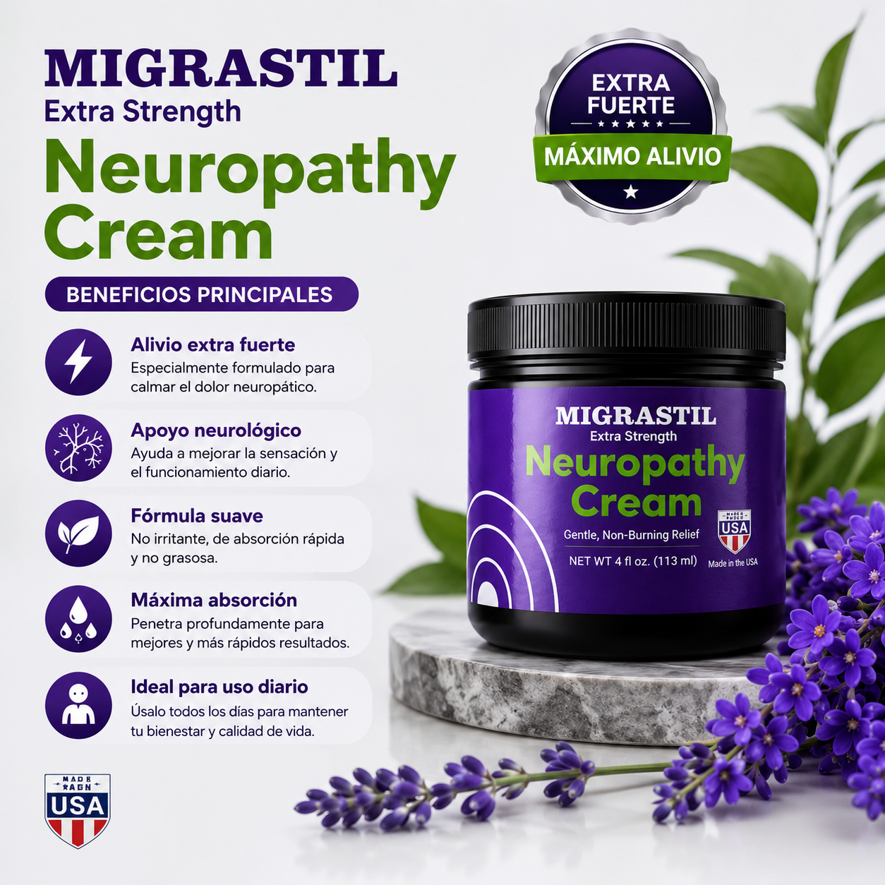 NEUROPATHY CREAM - MIGASTRIL