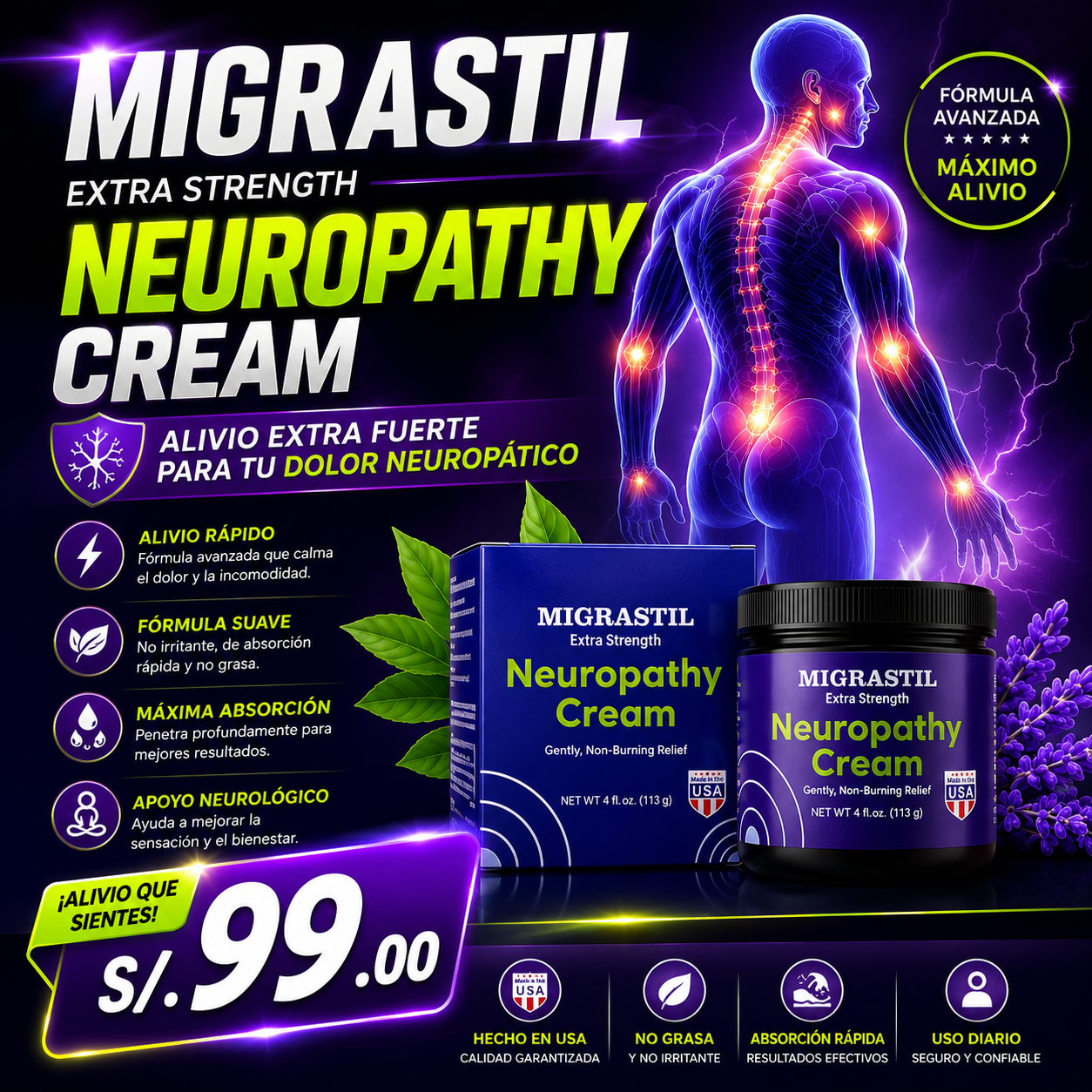 NEUROPATHY CREAM - MIGASTRIL