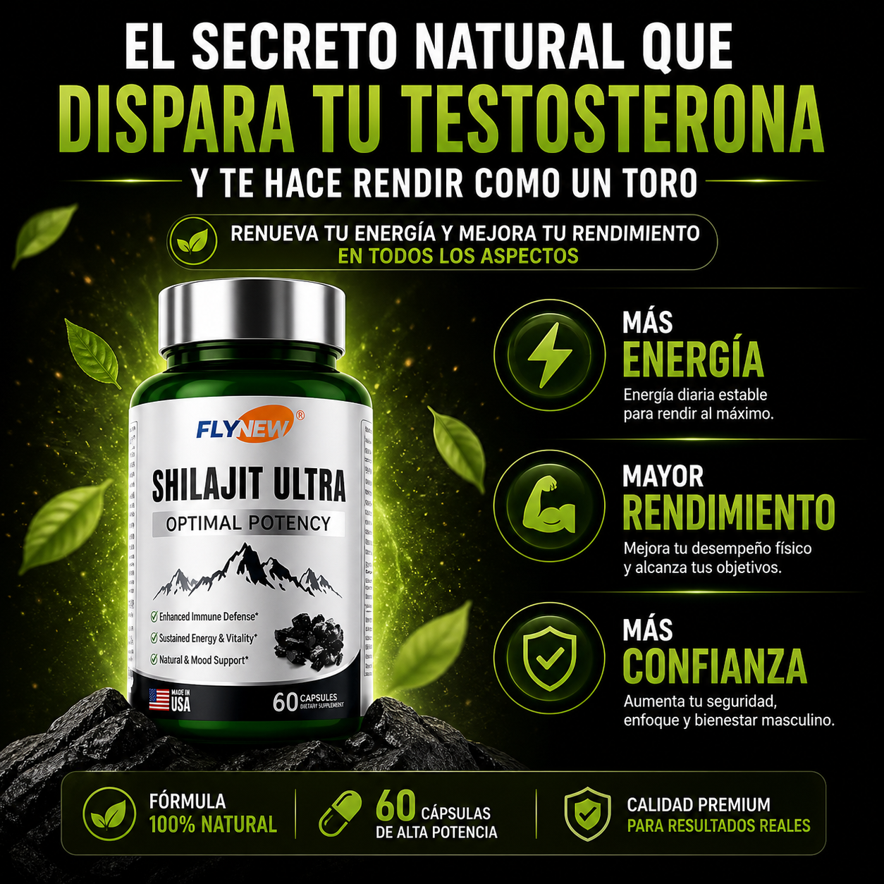 SHILAJIT ULTRA PREMIUM ( PARA AUMENTAR TESTOSTERONA)EE.UU
