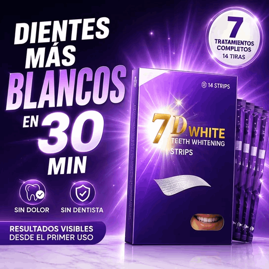 CINTAS BLANQUEADORAS DENTALES 7D WHITE